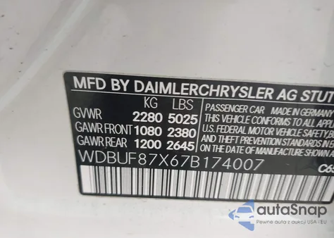 2007 Mercedes-Benz E 350 4Matic из США, поврежденный, VIN WDBUF87X67B174007